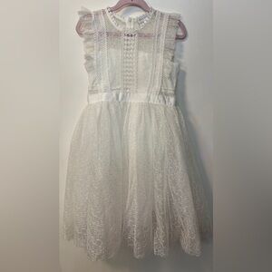 Charming White Lace Kids Dress
